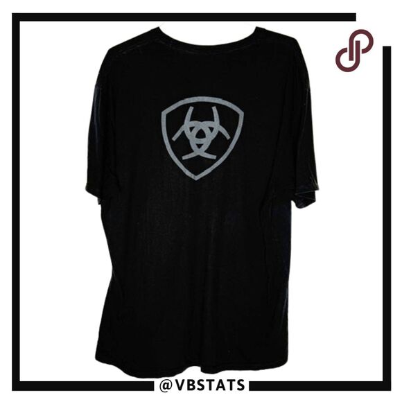 Ariat Men's Corporate Logo Short Sleeve Crew Neck Cotton T-Shirt Black Size XXL - Picture 2 of 6